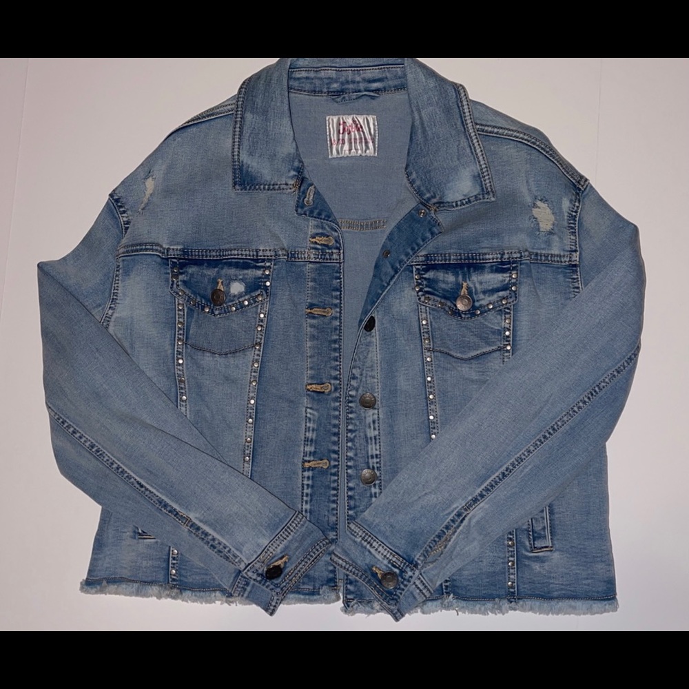 NWOT Justice Distressed Jean Jacket
